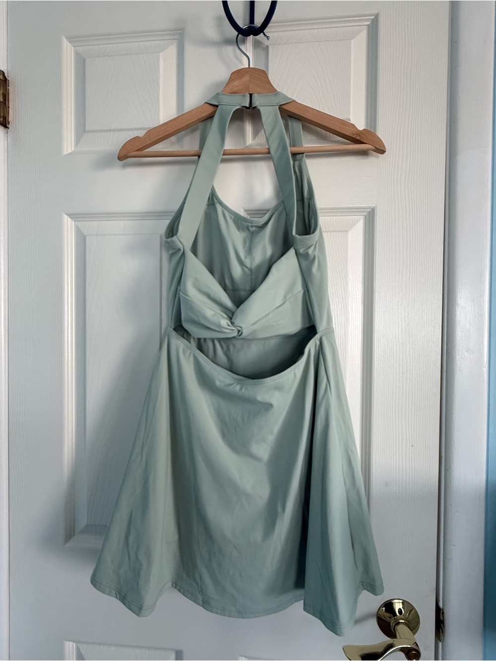 Halara Backless Cut Out Twisted Side Pocket 2 in-1 Mini Barre Ballet Dress NEW S - Picture 2 of 5